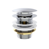 Mushroom Bath Pull Out Popup Waste Overflow Chrome