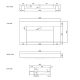 Moonlight 900mm Solid Surface Top