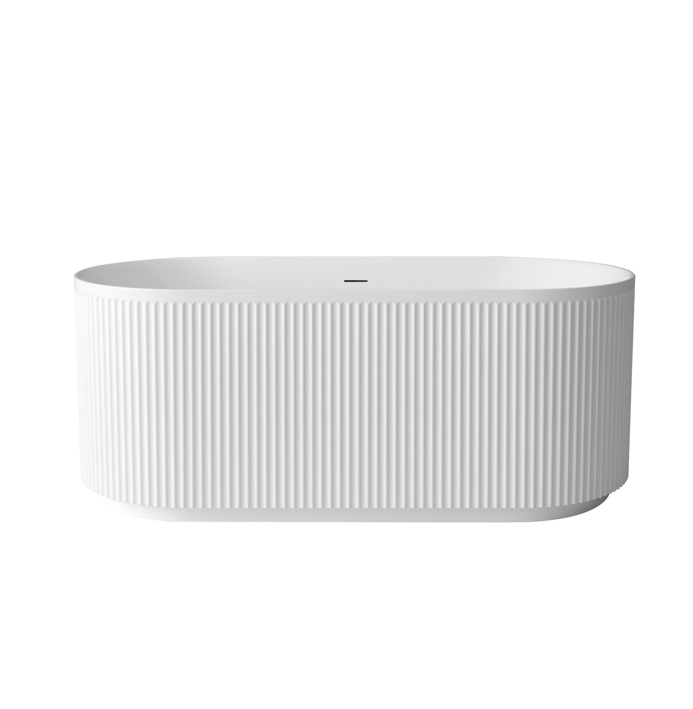 Attica Havana 1500 Gloss White Fluted Bath with Overflow