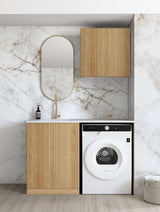 Havana Fluted Woodland Oak Laundry Kit 1305x600x2100