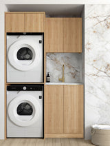 Havana Fluted Woodland Oak Laundry Kit 1305x600x2100