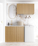 Havana Fluted Woodland Oak Laundry Kit 1715x600x2100