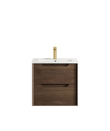 Byron 600mm Sable Walnut Wall Hung Vanity