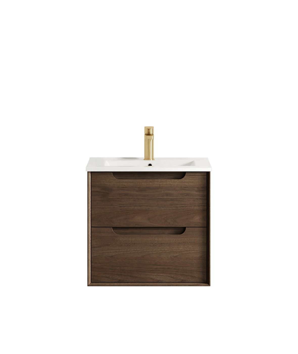 Byron 600mm Sable Walnut Wall Hung Vanity