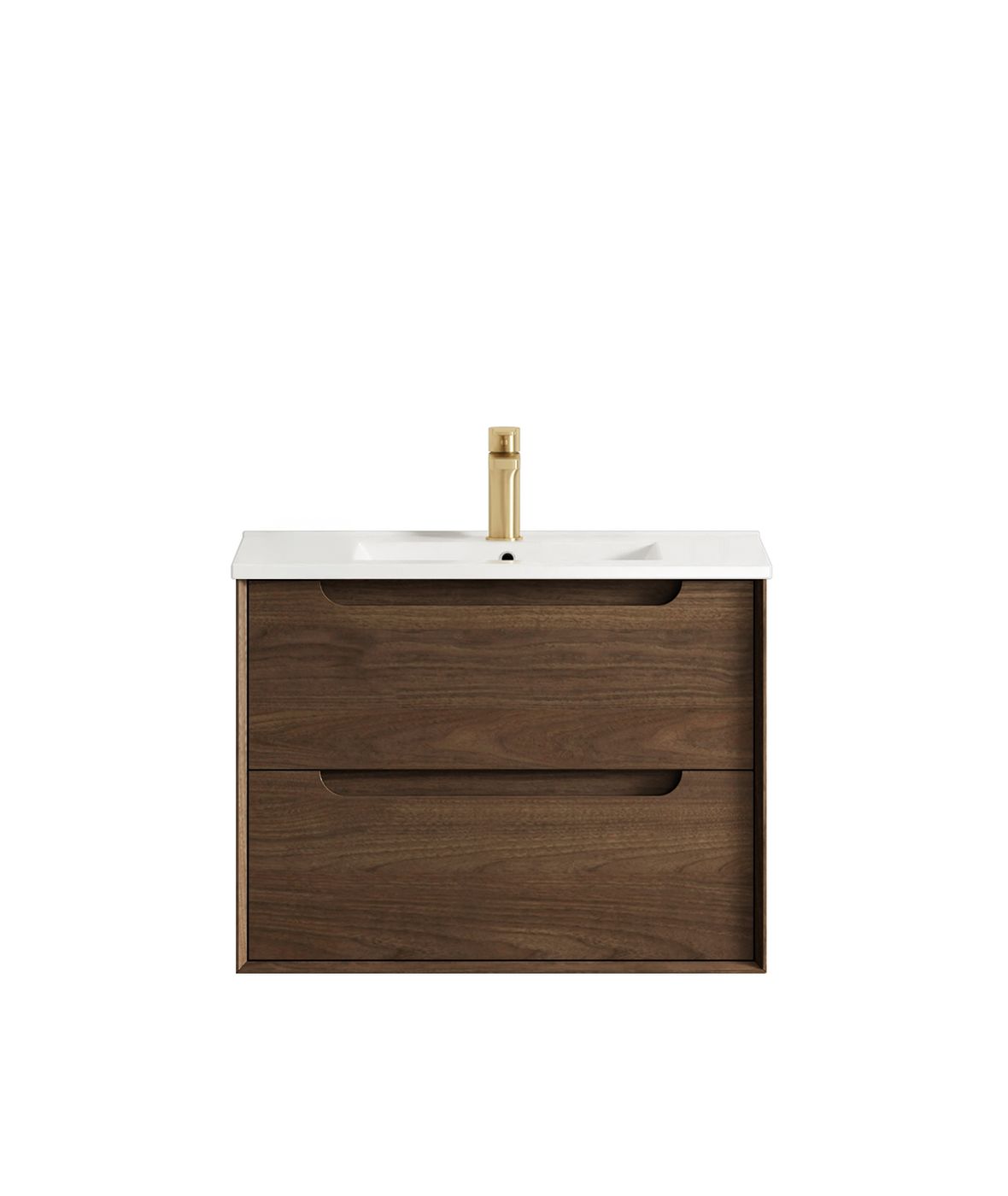 Byron 750mm Sable Walnut Wall Hung Vanity