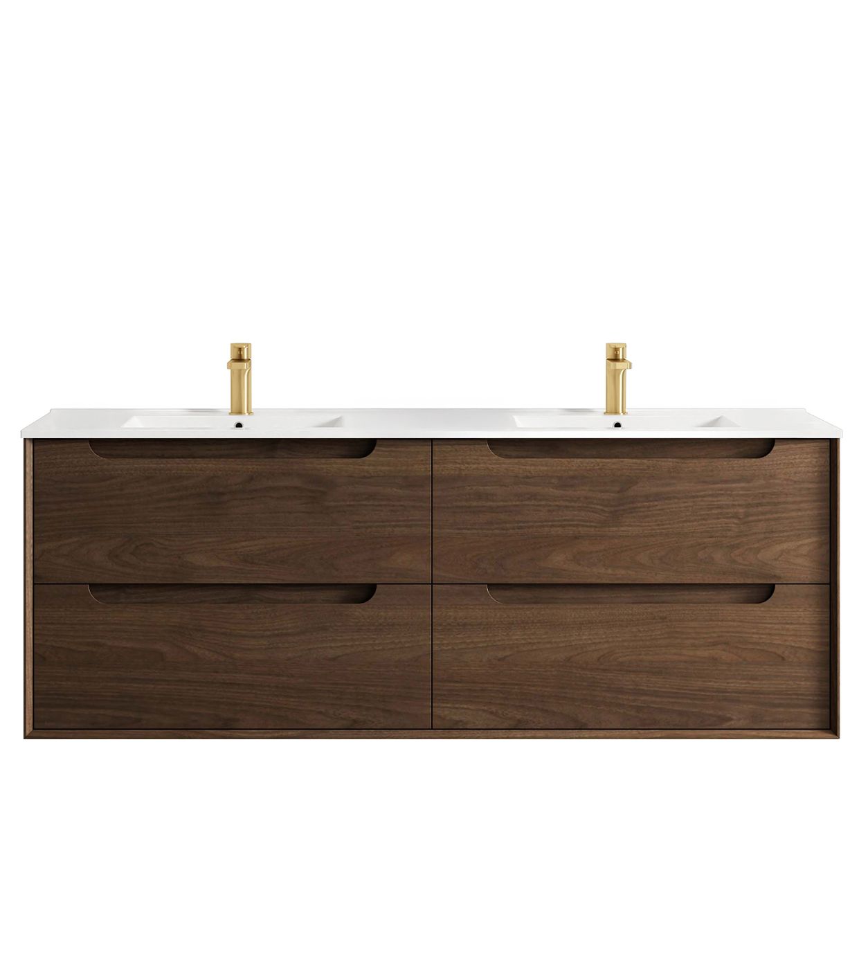 Byron 1500mm Sable Walnut Wall Hung Vanity