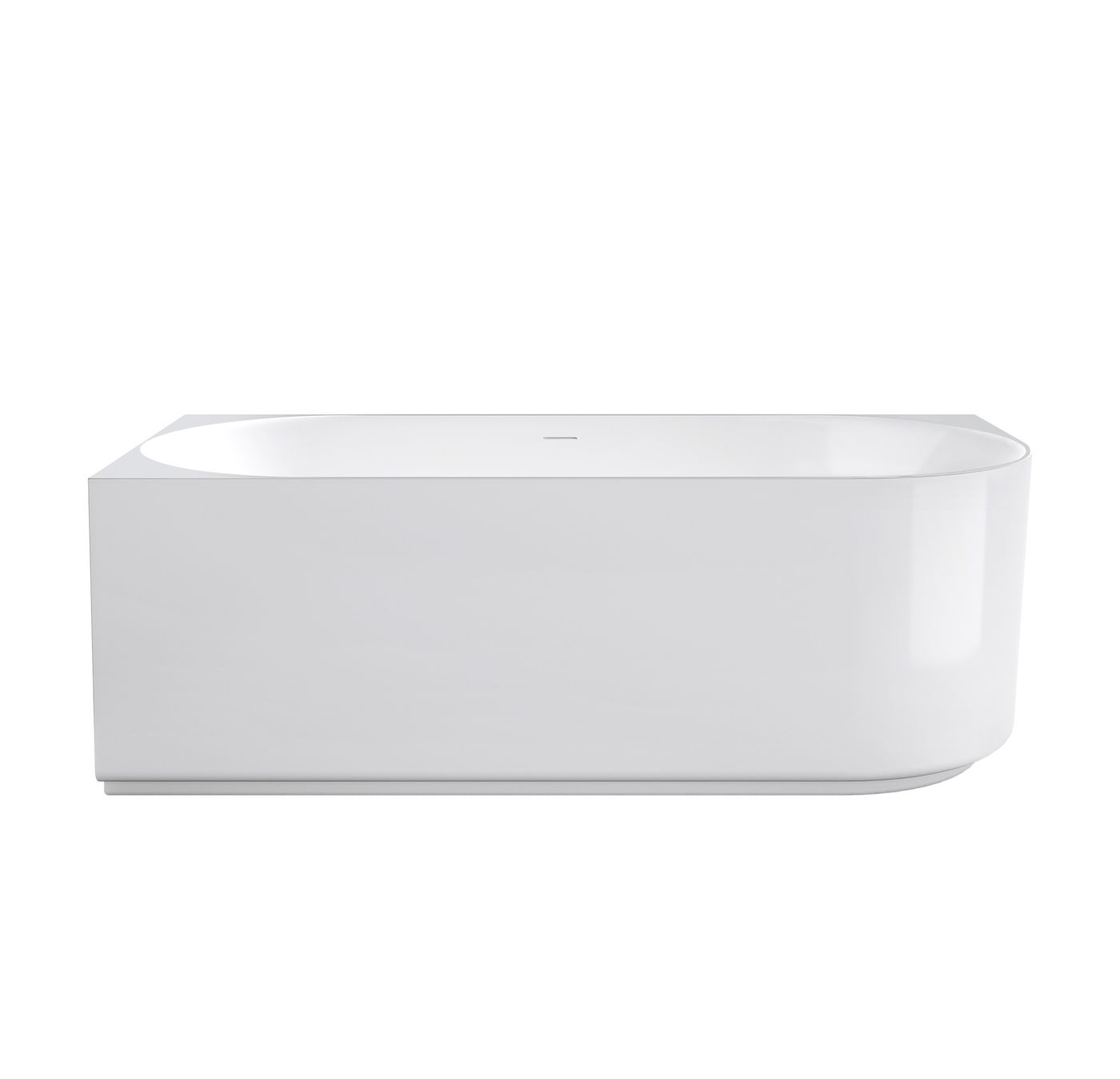 Attica Celine Left Corner 1500 Gloss White Bath with Overflow