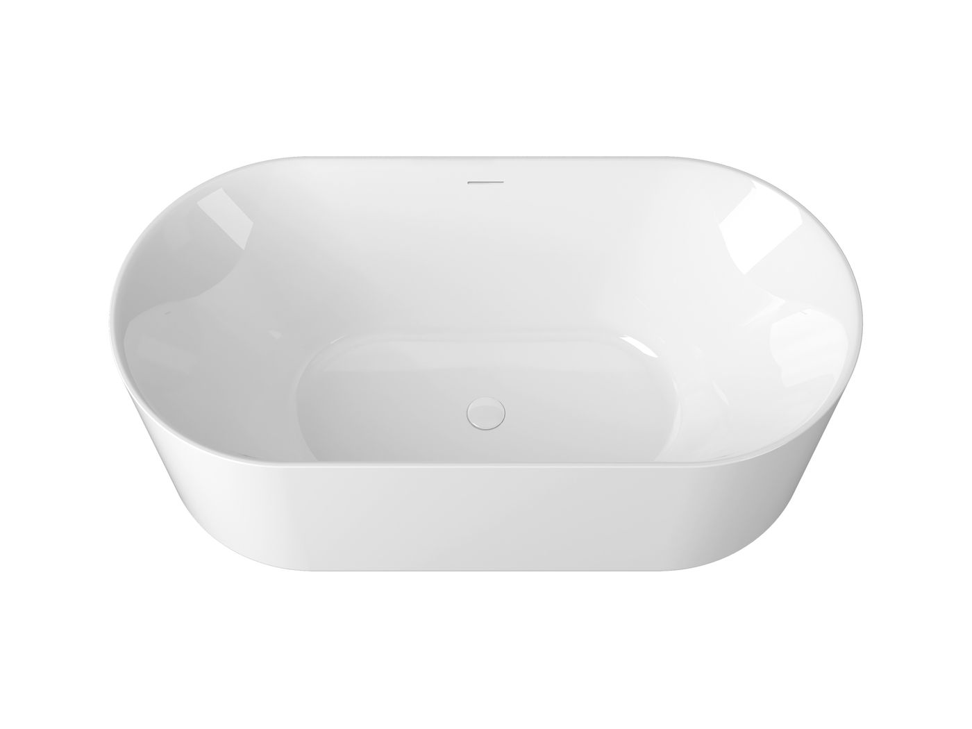 Attica Celine 1500 Gloss White Bath with Overflow