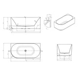 Attica Celine Right Corner 1500 Gloss White Bath with Overflow