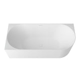 Attica Celine Left Corner 1700 Matte White Bath with Overflow