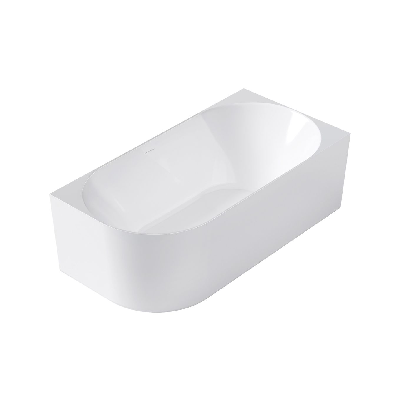 Attica Celine Right Corner 1700 Gloss White Bath with Overflow