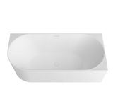 Attica Celine Right Corner 1700 Matte White Bath with Overflow