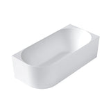 Attica Celine Right Corner 1700 Matte White Bath with Overflow