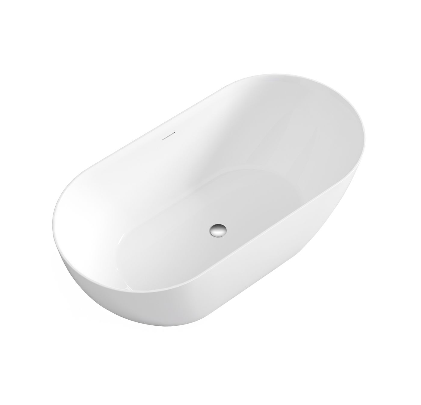 Attica Manolo 1400 Gloss White Bath with Overflow