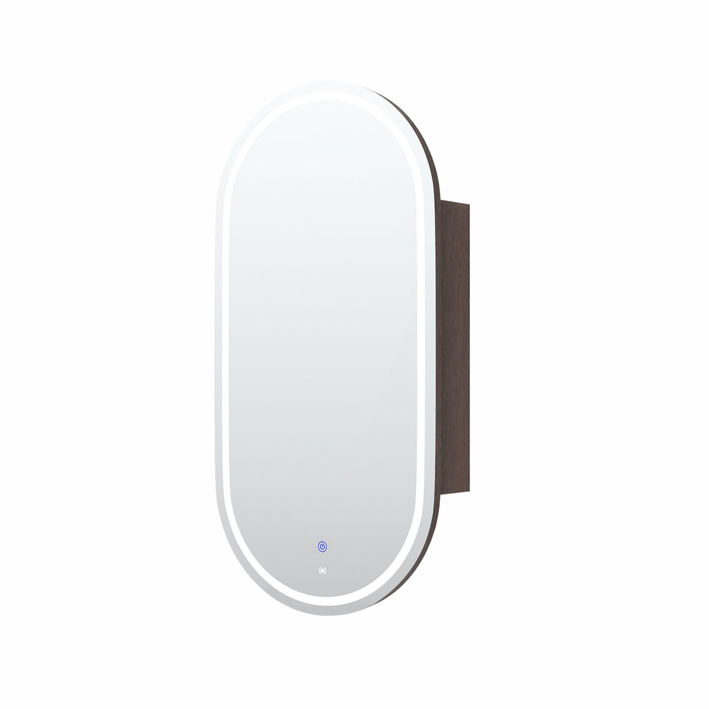 LED Noosa 900x450 Sable Walnut Shaving Cabinet - Premium Edition