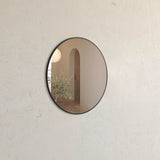 London 700mm Black Metal Frame Tuffi Mirror