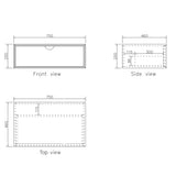 Moonlight 750mm White Wall Hung Cabinet