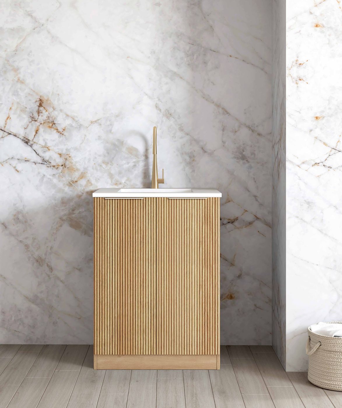 Havana Fluted Woodland Oak Mini 650 Laundry Kit