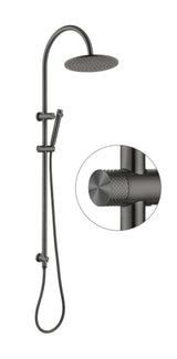 Celine Twin Shower Combo Gun Metal - front view, bathroom fixture
