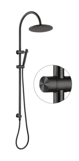 Celine Twin Shower Combo Matte Black - front view, bathroom fixture