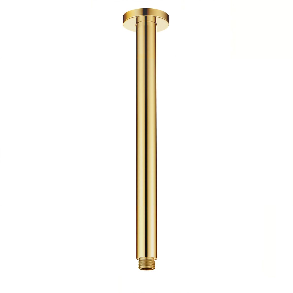 Vetto Ceiling Shower Arm Round 300mm Argent Gold - front view