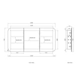 Newport 1500x750 White Shaving Cabinet
