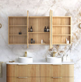 Newport 1500x750 Woodland Oak Shaving Cabinet