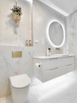 Noosa Fluted 1500mm Satin White Wall Hung Vanity