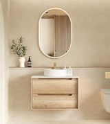 Byron 750mm Natural Oak Wall Hung Vanity