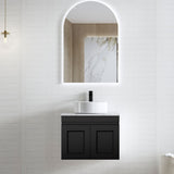 Hampton Mark II 600mm Satin Black Wall Hung Vanity