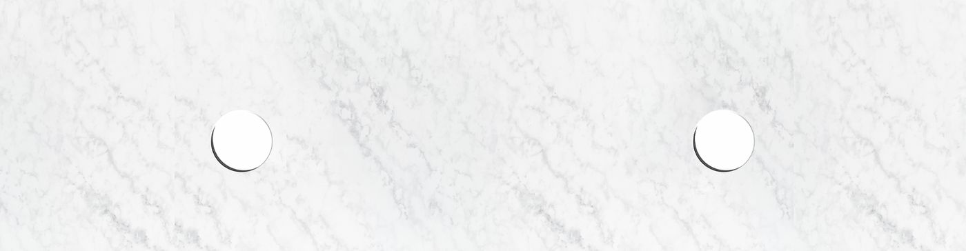Solid Surface 1800x465x20 Cloudy Carrara Top