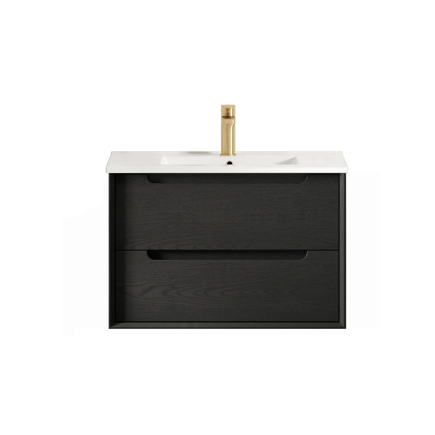 Byron 750mm Black Oak Wall Hung Vanity