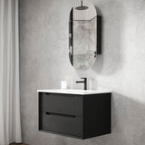 Byron 750mm Black Oak Wall Hung Vanity