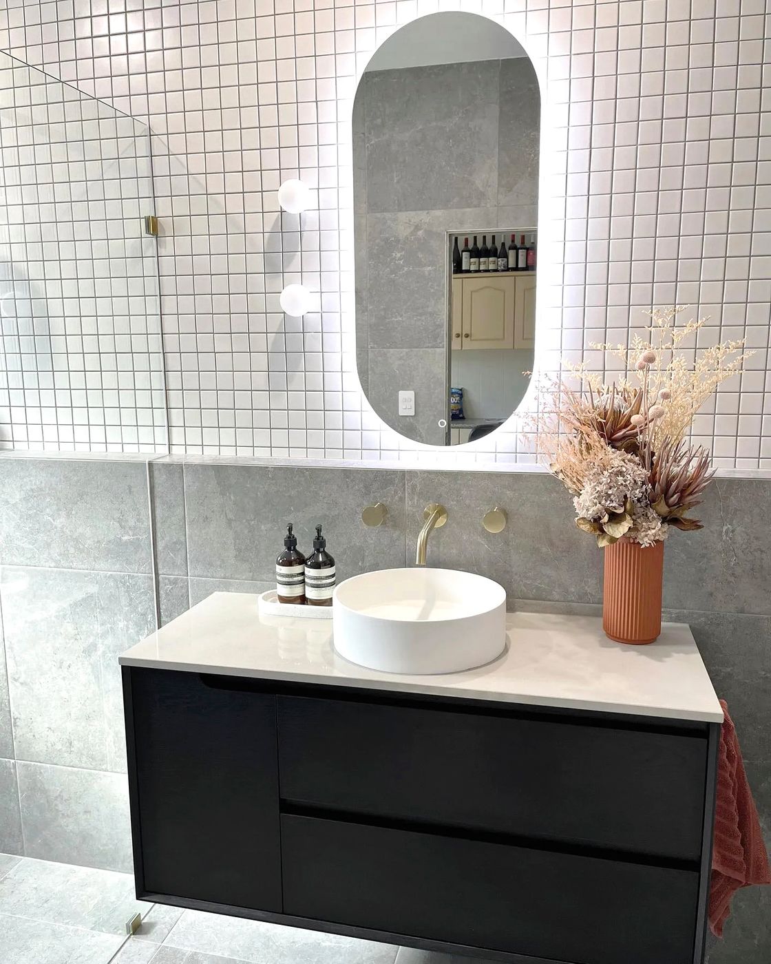 Byron 1200mm Black Oak Wall Hung Vanity
