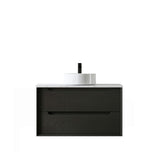 Byron 900mm Black Oak Wall Hung Vanity