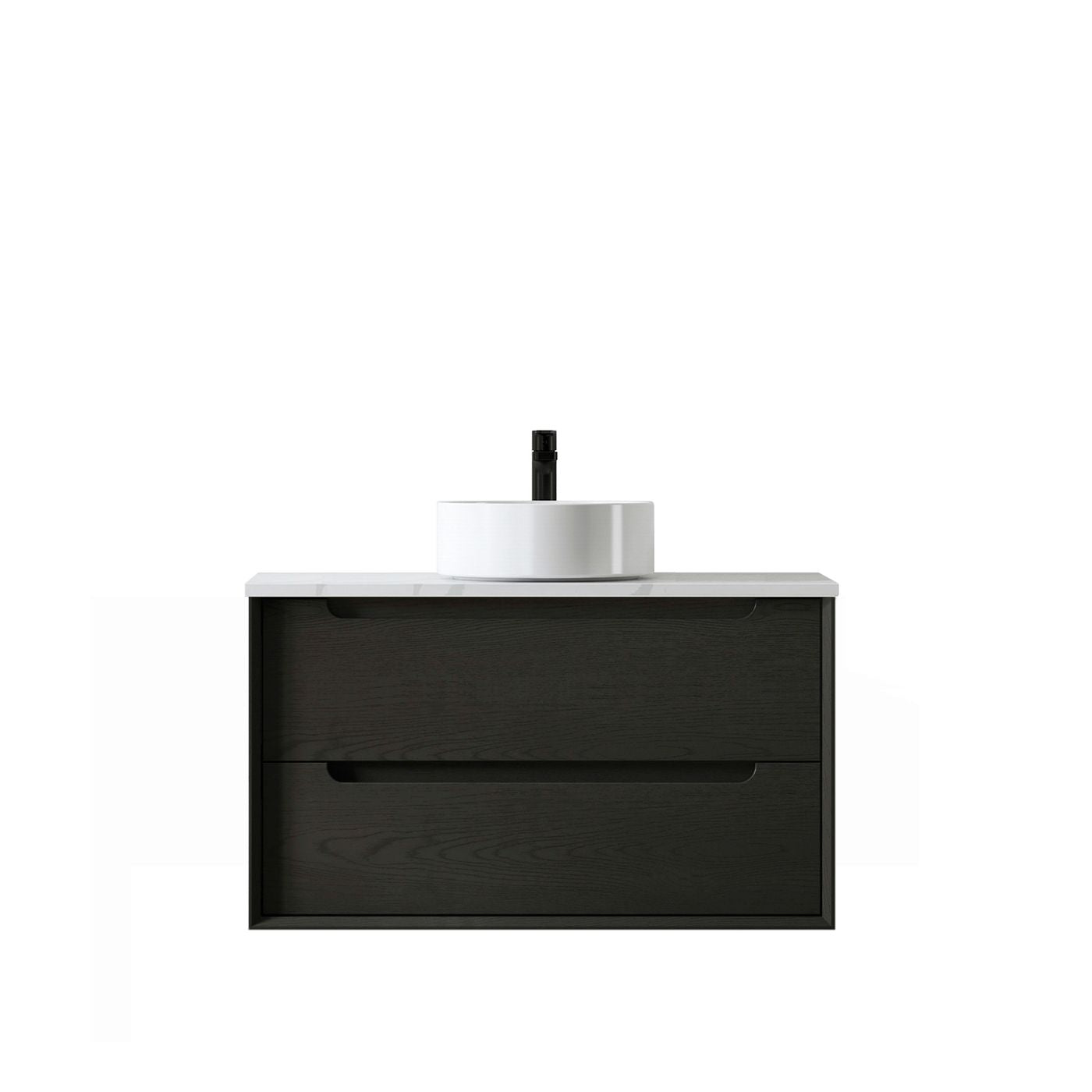Byron 900mm Black Oak Wall Hung Vanity