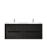 Byron 1200mm Black Oak Wall Hung Vanity Double Bowl