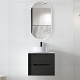 Byron 600mm Black Oak Wall Hung Vanity