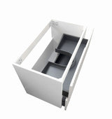 Noosa Fluted 600mm Satin White Wall Hung Vanity
