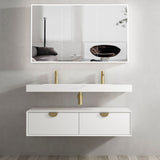 Moonlight 1200mm White Wall Hung Cabinet