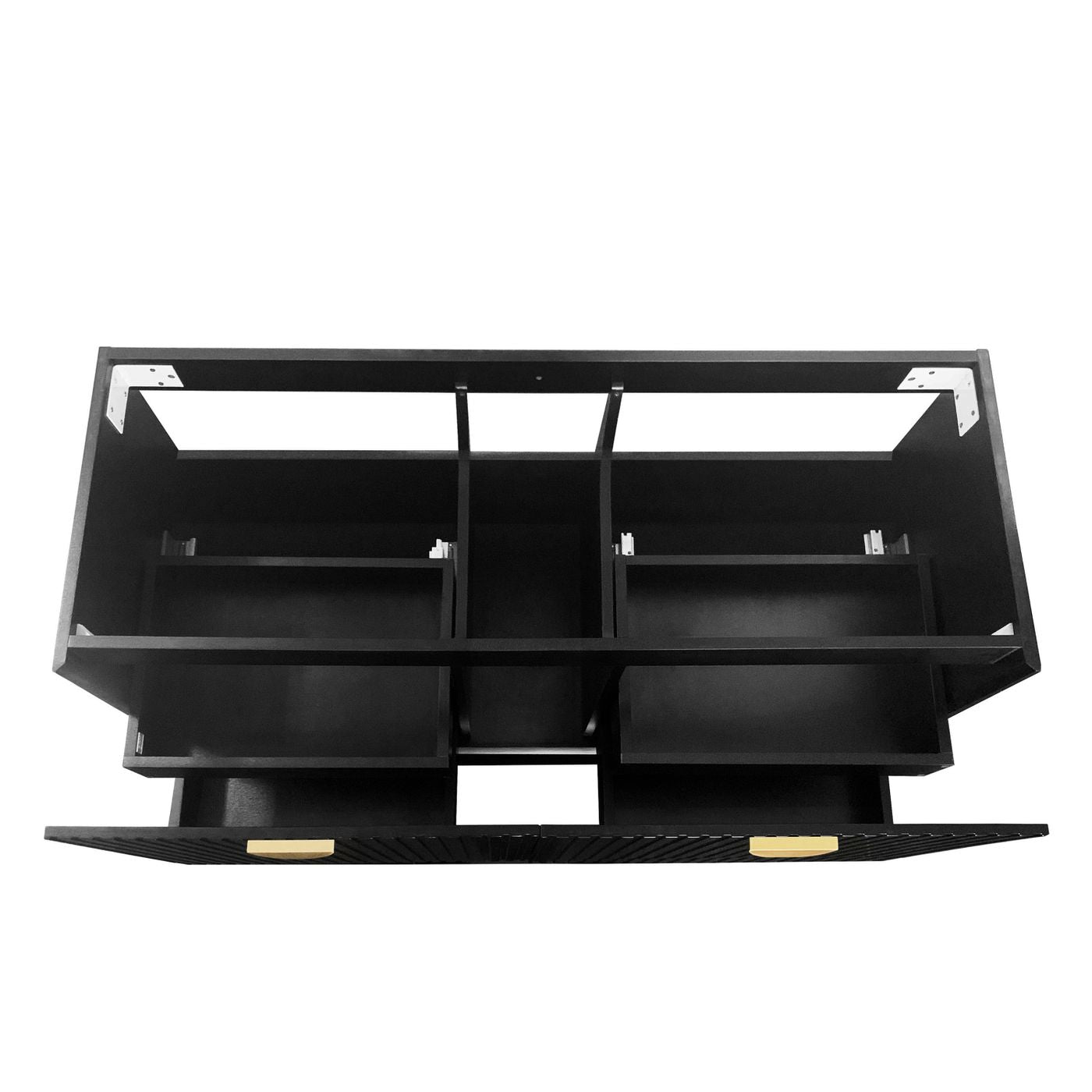 Marlo Fluted 1200mm Matte Black Wall Hung Vanity