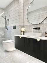Marlo Fluted 1200mm Matte Black Wall Hung Vanity