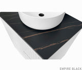 Rock Plate Stone 1200x465x15 Empire Black Above Counter 10 O'Clock Taphole