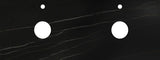 Rock Plate Stone 1500x465x15 Empire Black - Above Counter 12 O'Clock Taphole