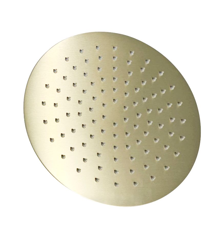 Vetto Shower Head Stainless Steel Round 250mm Brushed Gold