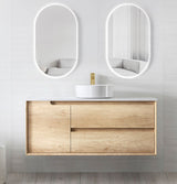 Byron 1200mm Natural Oak Wall Hung Vanity