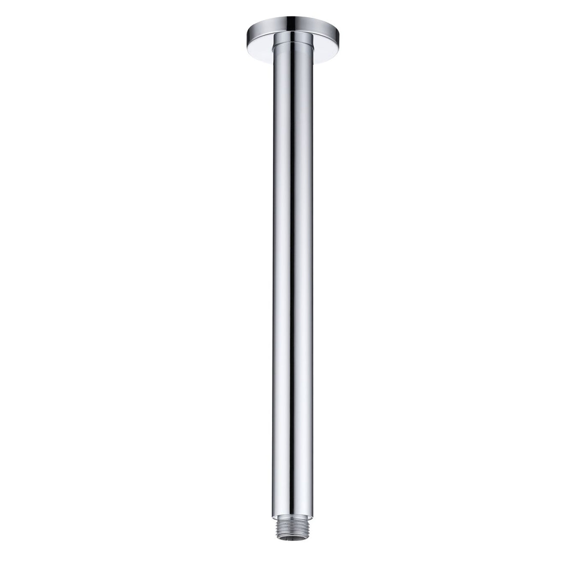 Vetto Ceiling Shower Arm Round 300mm Chrome - front view
