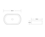 Quay Oval 500x330x120 Matte Black Basin