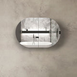 Bondi 900x600 Black Oak Shaving Cabinet - front view