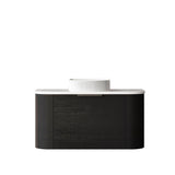 Bondi 900mm Black Oak Wall Hung Curve Vanity